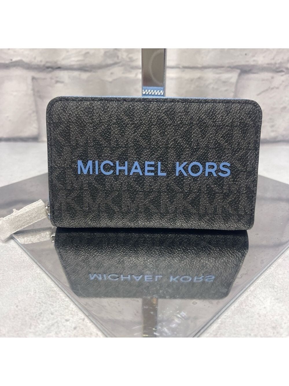Michael Kors Kyla Small Conv Pouchette & Matching Wallet South Pacific Blue Logo - Picture 7 of 11